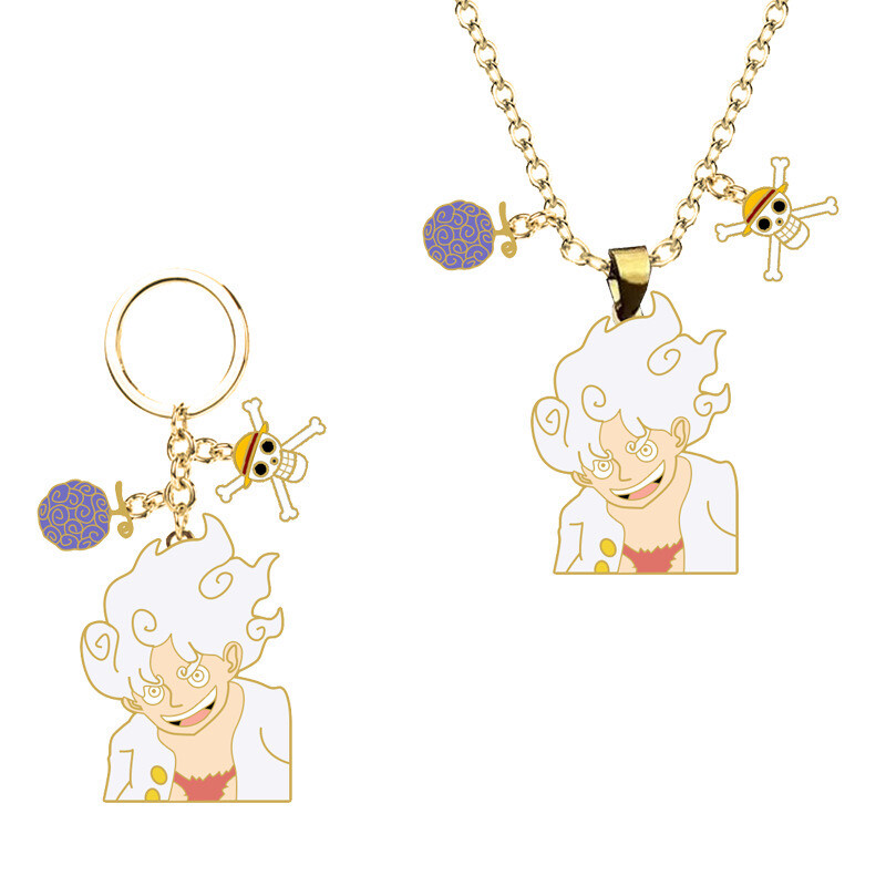 OnePiece Luffy Gear5 Keyring and Necklace