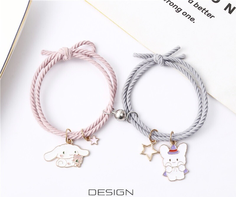 Sanrio Characters Cartoon Couple Bracelet BFF Tom Jerry Sponge Bob