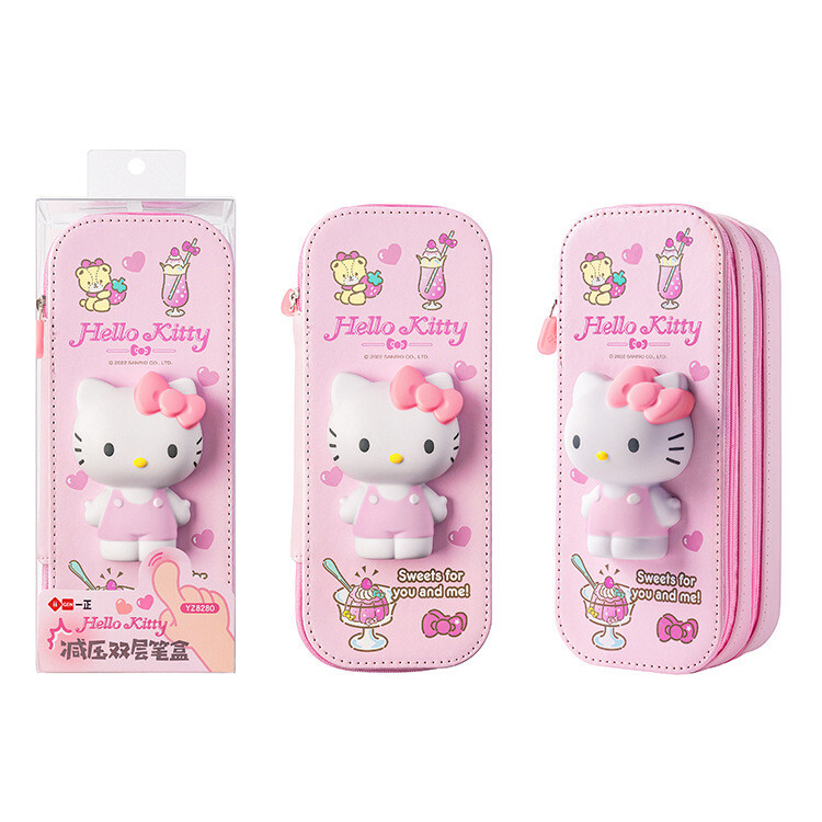 Sanrio Characters Double Layer Squishy Pencil Case