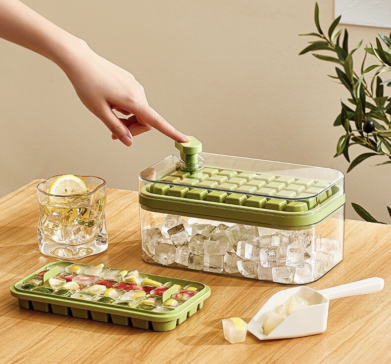 Ice Cube Tray for Freezer Double Layer