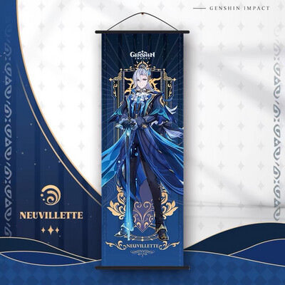 Genshin Impact Wall Scroll Poster Banner Hanging Painting Home Decor Zhongli Klee Hutao Tighnari Nahida Alhaitham Nilou Keqing Kokomi Balladeer Tartaglia Raiden Shogun Kazuha