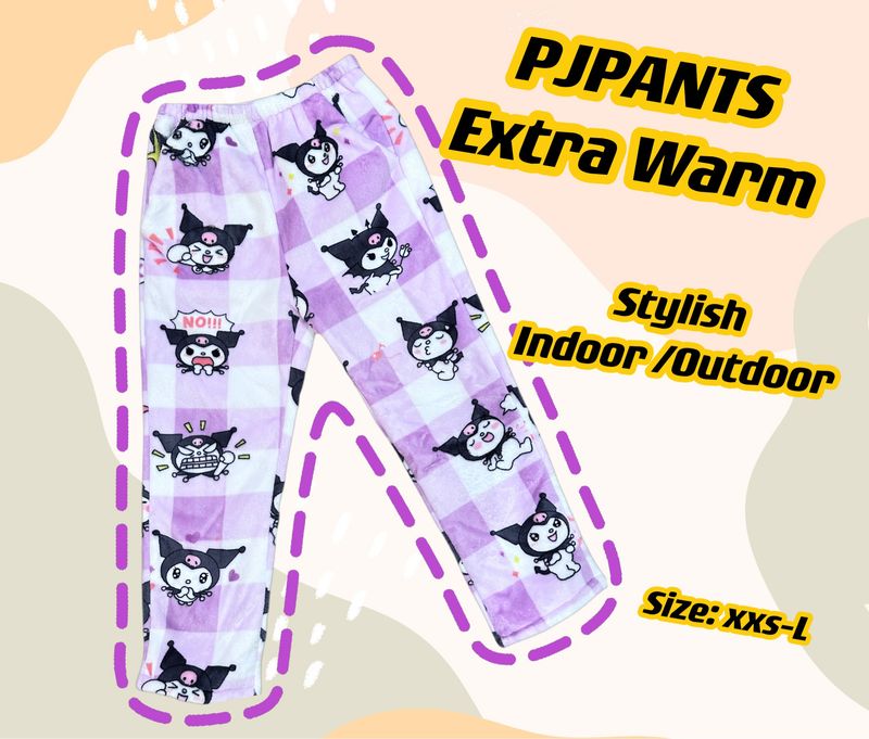 Sanrio Kuromi Oversize Hoodie Matching Pants Warm Sleepwear Kids Cozy