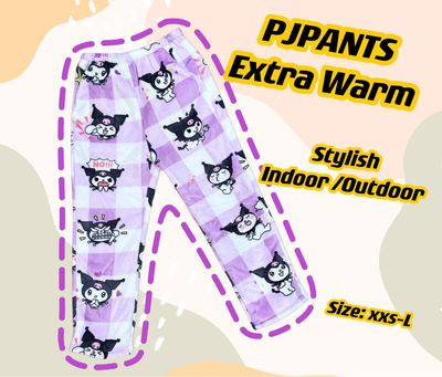 Sanrio Kuromi Oversize Hoodie Matching Pants Warm Sleepwear Kids Cozy