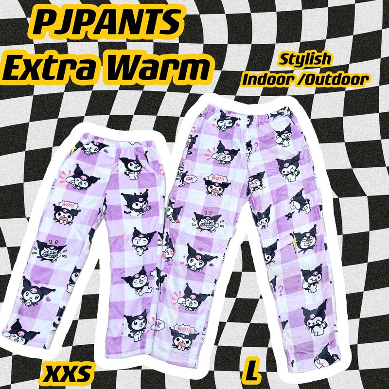 Sanrio Kuromi Oversize Hoodie Matching Pants Warm Sleepwear Kids Cozy