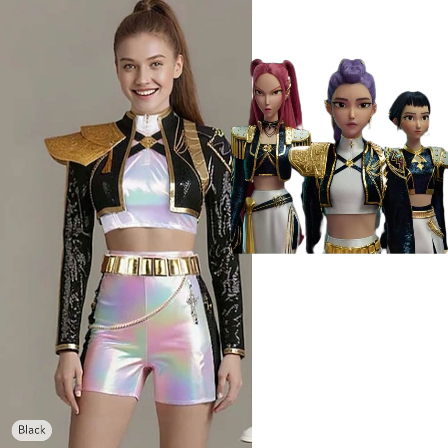 Kpop Demon Hunter Costume Rumi Zoey Mira Girl Suit Adult Size