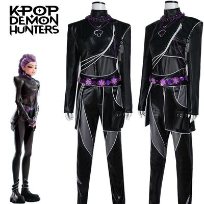 Kpop Demon Hunter Costume Kid&amp;Adult Size Black