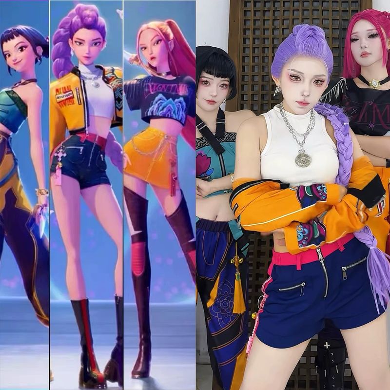 Kpop Demon Hunter Rumi Zoey Mira Cosplay Costume Girl Adult Size