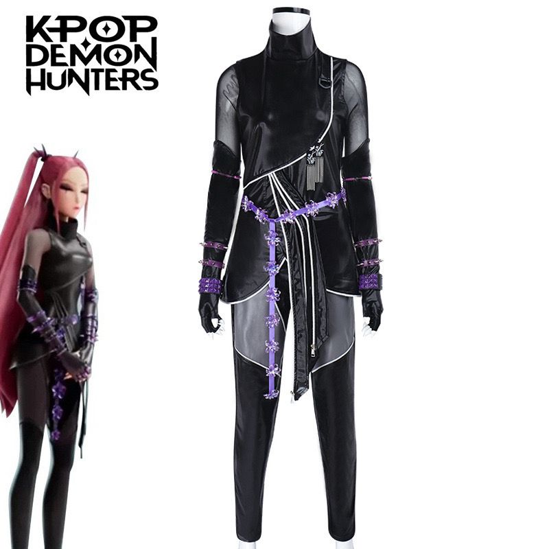 Kpop Demon Hunter Costume Kid&amp;Adult Size Black