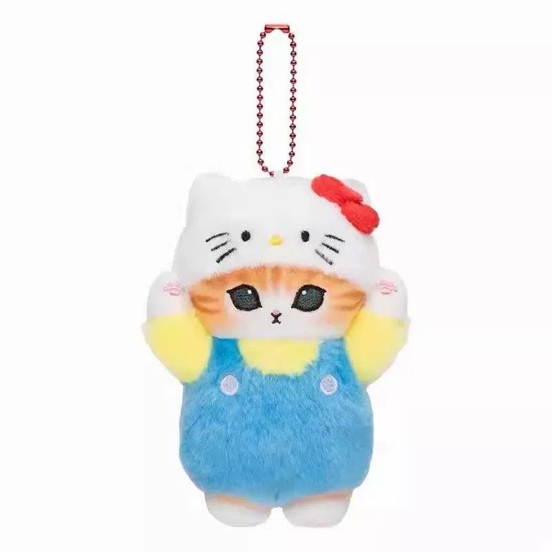 Mofusand X Sanrio Plush Keyring Stuffed Furry Keychain Mini Cat Cute Gift