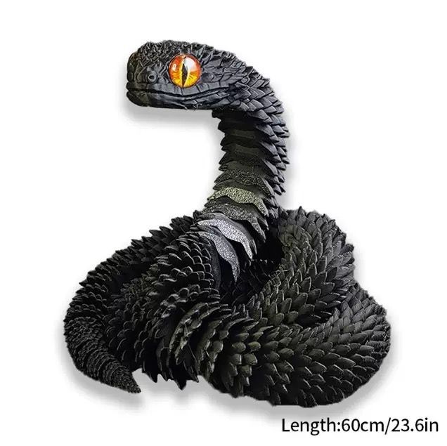3D Printed Snake All Angle Movable