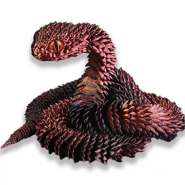 3D Printed Snake All Angle Movable
