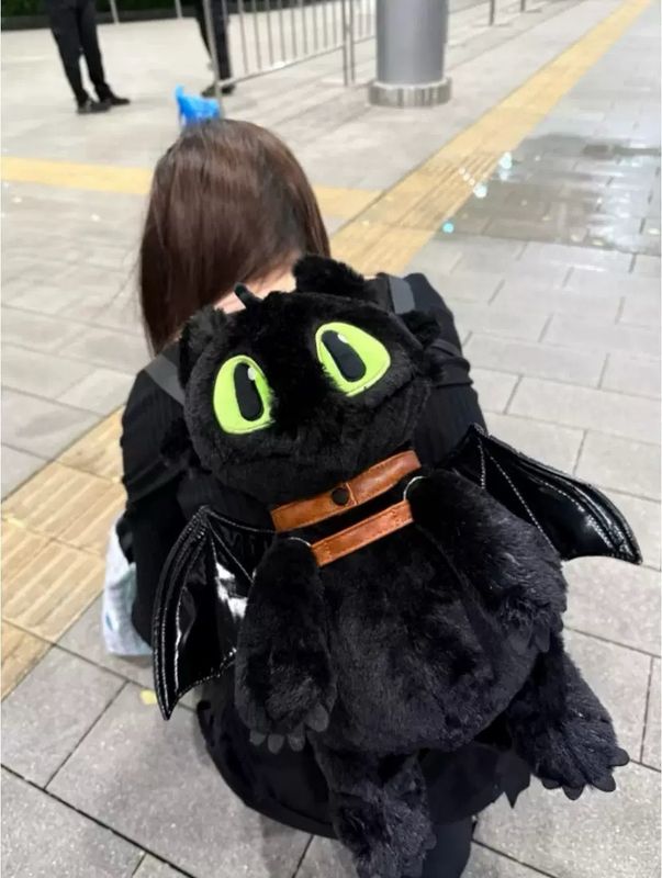 Toothless Dragon Backpack Furry Bag