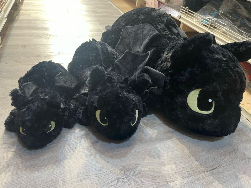 Toothless Soft Plush Stuffed Toy Furry Fluffy How to train your dragon
