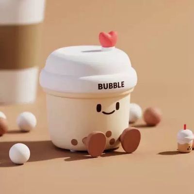 Bubble Tea Night Light Creative Gift Boba Table Lamp Rechargeable