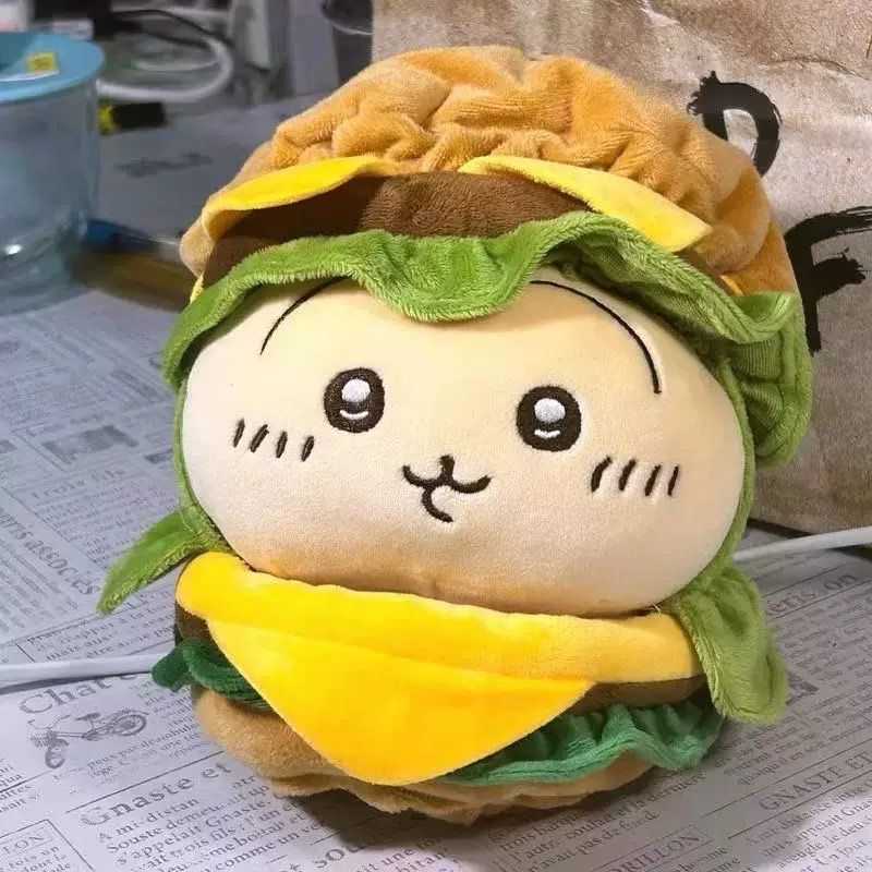Hamburger Usagi Stuffed Toy Chiikawa Plush Doll