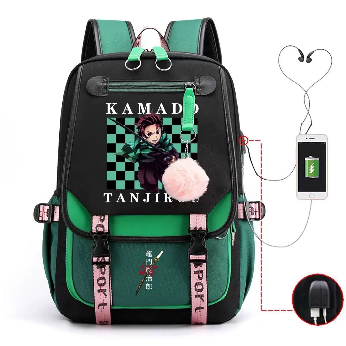 Demon Slayer Backpack School Bag