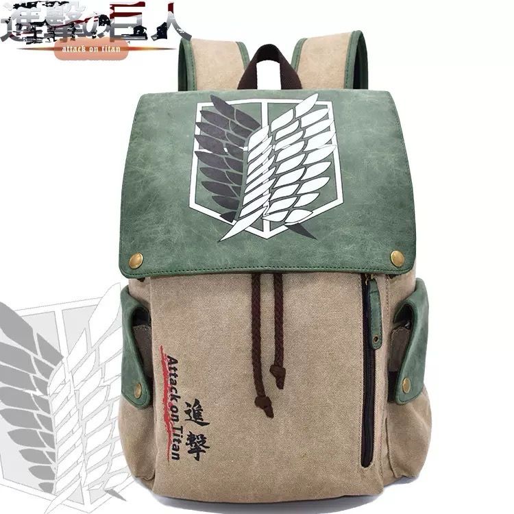 Attack on Titan School Bag Wings of freedom Backpack Anime Bag