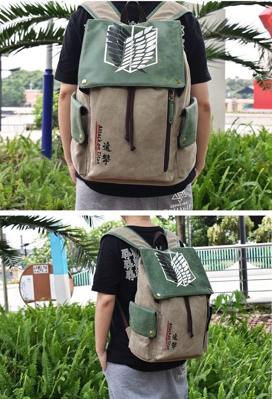 Attack on Titan School Bag Wings of freedom Backpack Anime Bag