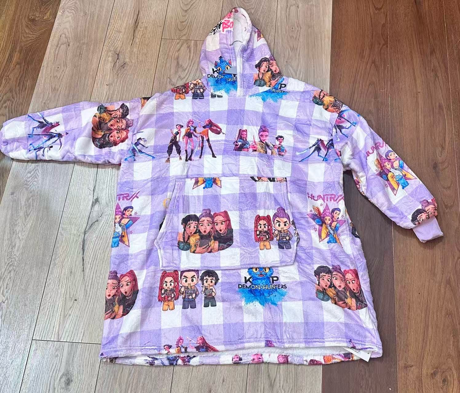 Kpop Demon Hunters Oodie Homewear Comfortable Movie Nightwear Kid Adult size Available