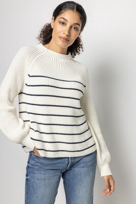 Striped Rib Raglan Sweater