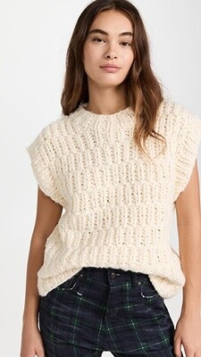 Ivory Sleevless Sweater