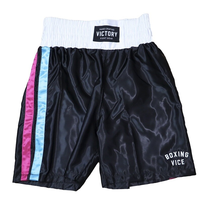 VICTORY BOXING SHORTS MIAMI VICE SERIES BLACK