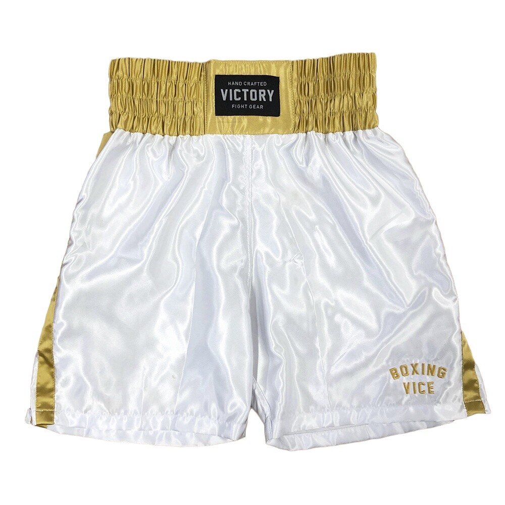 VICTORY BOXING SHORTS VICE SERIES WHITE/GOLD