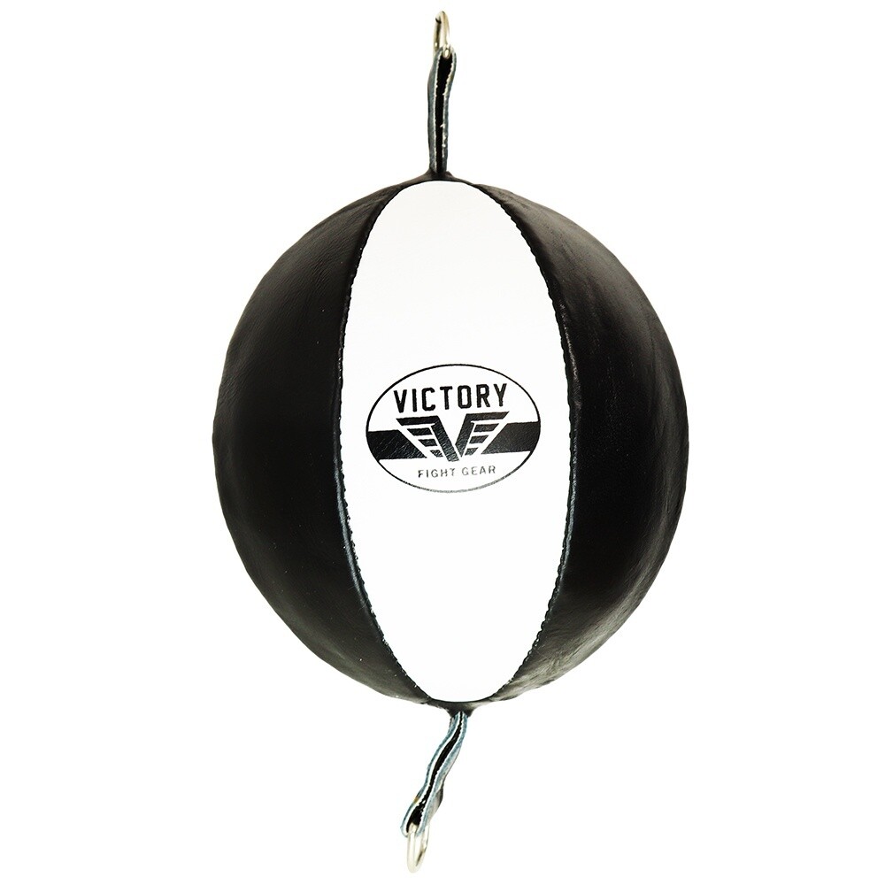 VICTORY DOUBLE END BAG LEATHER  9 INCH BLACK /WHITE $59.99