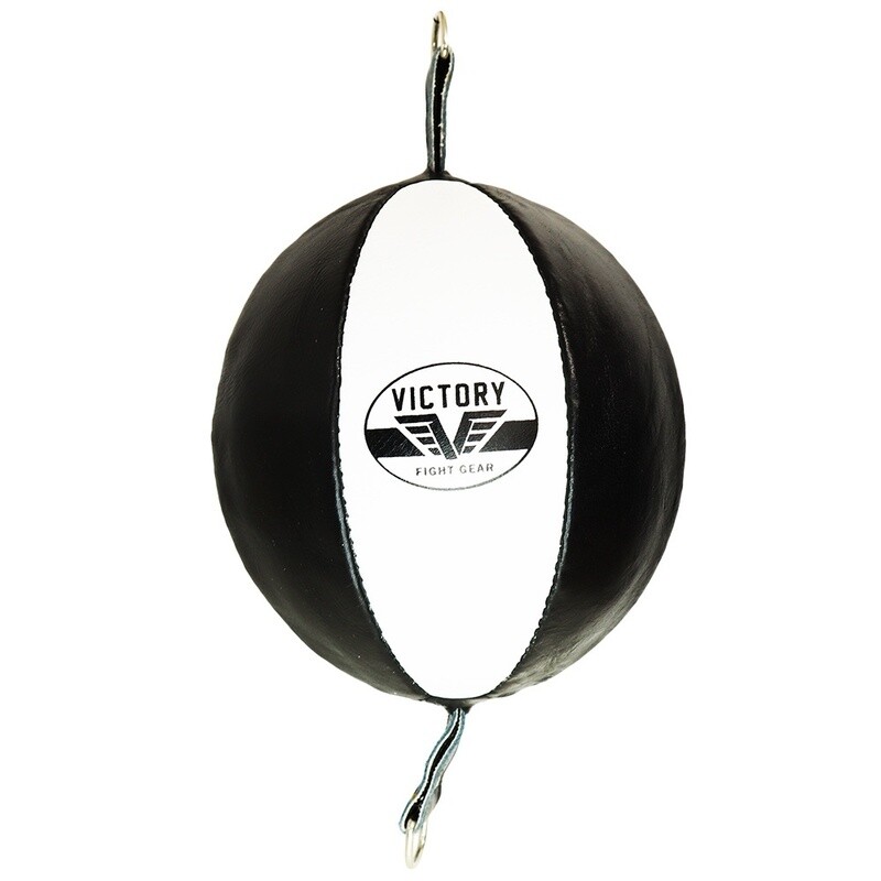 VICTORY DOUBLE END BAG LEATHER  9 INCH BLACK /WHITE $59.99