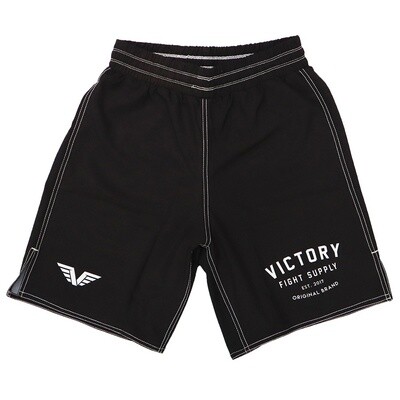 VICTORY SHORTS MMA FIGHT SUPPLY V2 BLACK/WHITE