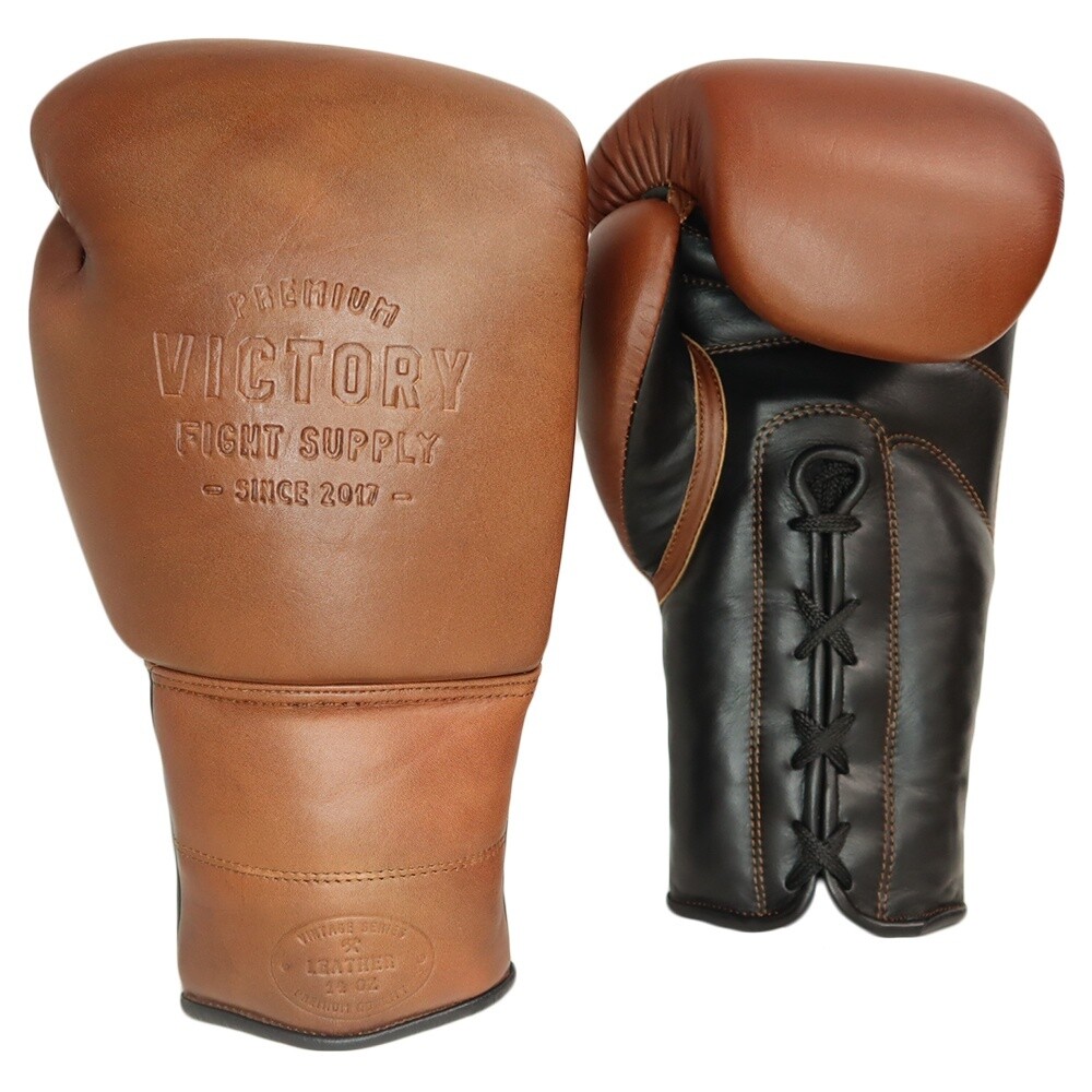 VICTORY GLOVES VINTAGE SERIES LACE WHISKEY BROWN/BLACK