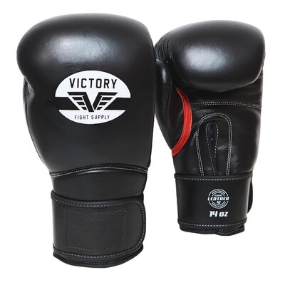 VICTORY GLOVES CLASSIC LEATHER HOOK &amp; LOOP BLACK