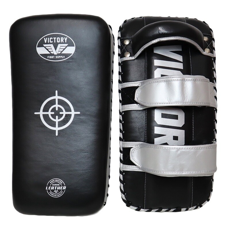 VICTORY THAI PADS LEATHER V2 BLACK/SILVER