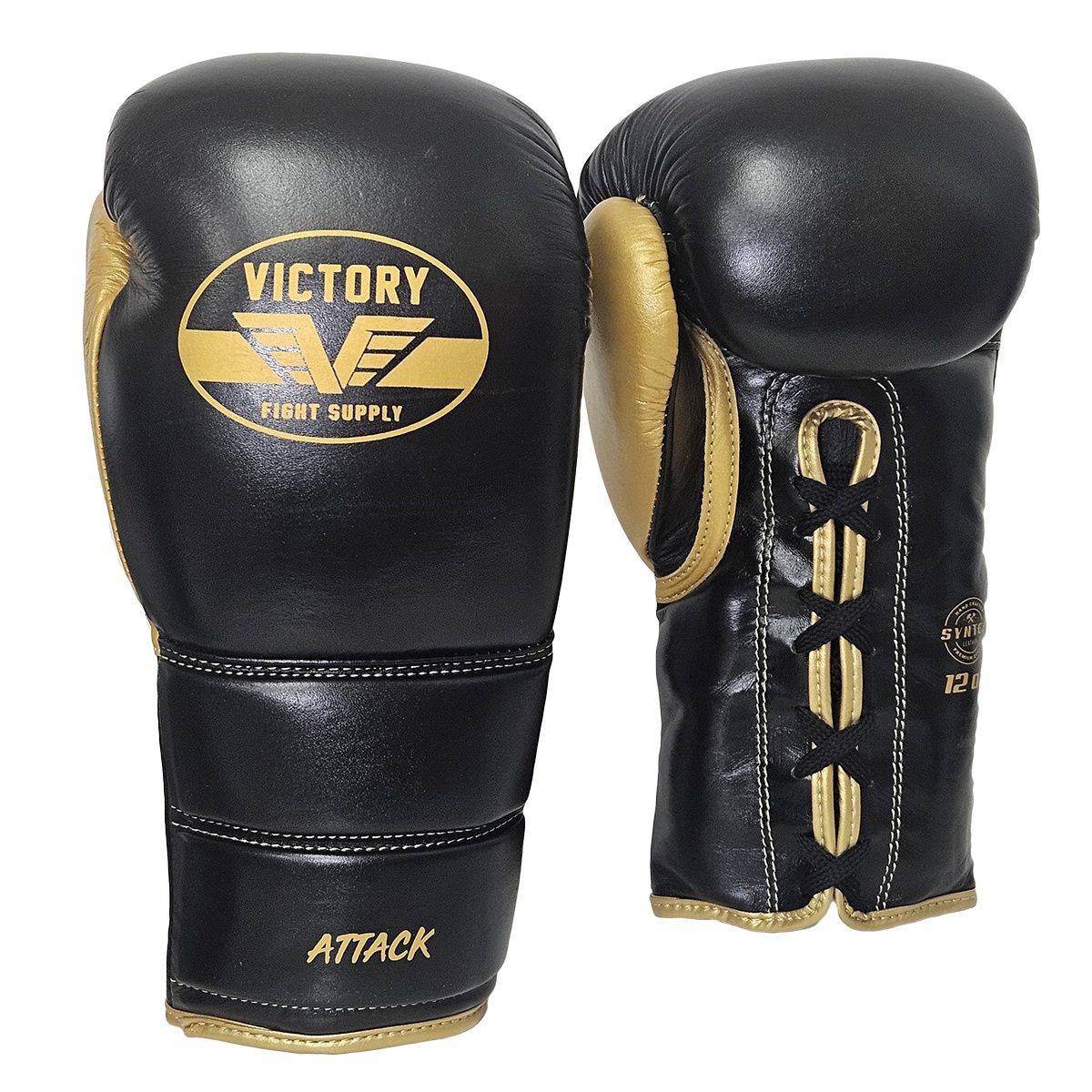 VICTORY GLOVES ATTACK LEATHER LACE BLACK/GOLD