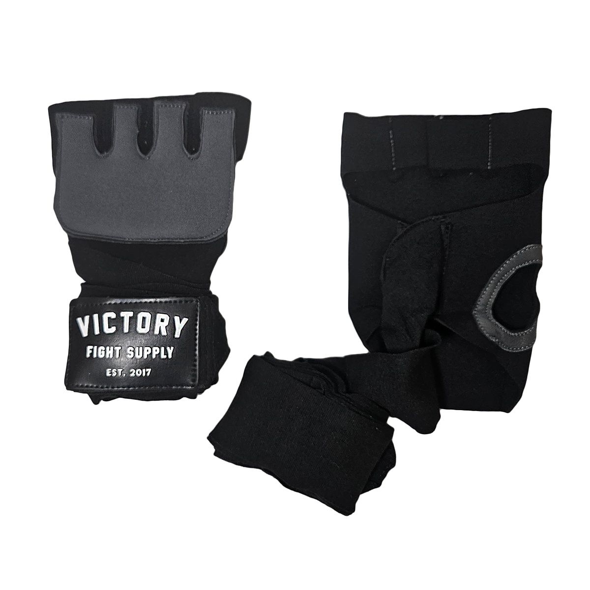 VICTORY HYBRID GEL HANDWRAPS PAIR OS BLACK/GREY