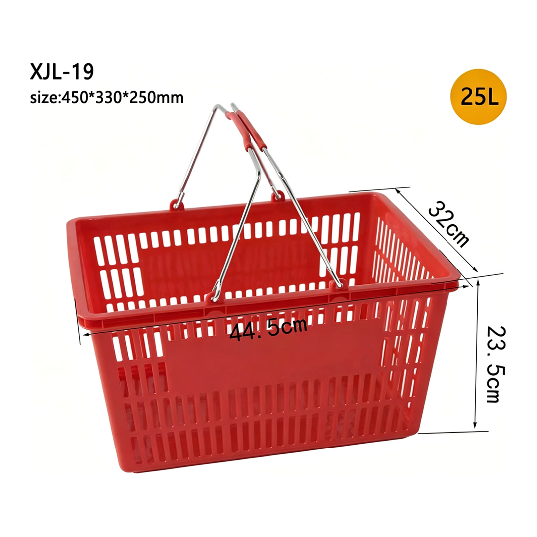 סלסלה 25 ליטר ידית ברזל