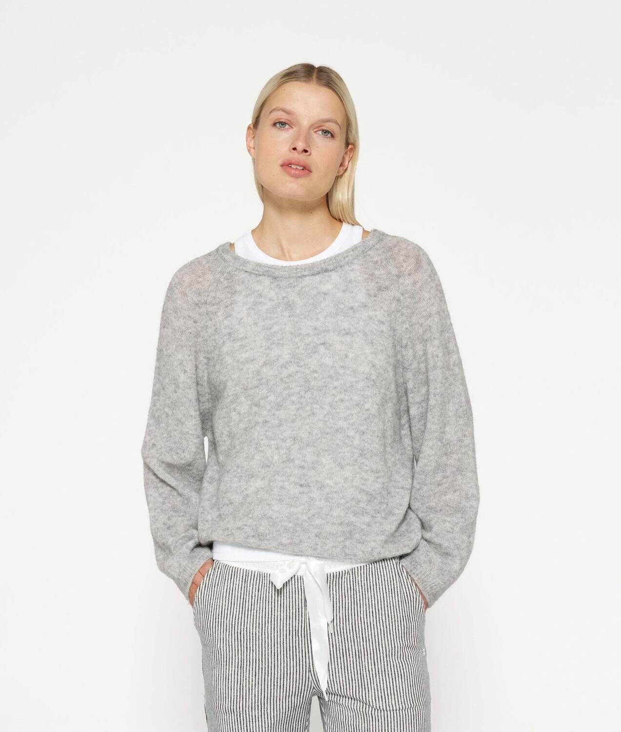 10Days thin knit Sweater Grey, Größe: S