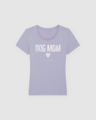 T-Shirt Dog Mum blau/weiss 