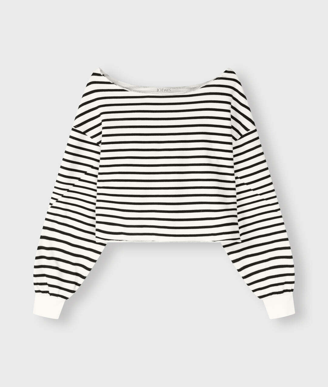 10 Days cropped boat neck sweater stripes, Größe: XS