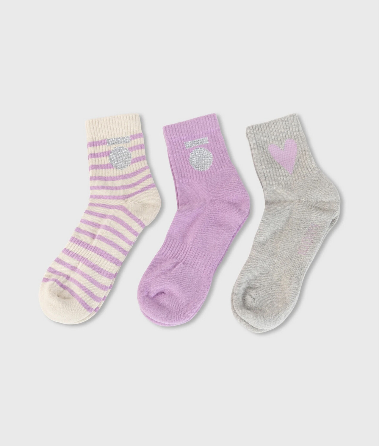 10 Days short socks 3-pack violet, Größe: 35/38