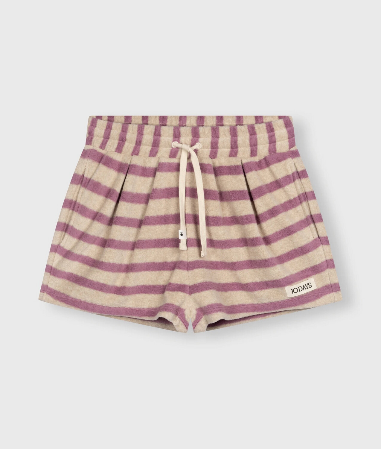 10 Days toweling shorts stripes violet