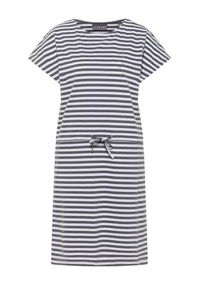Elbsand Sellvie Shirtdress charcoal+bright white stripe