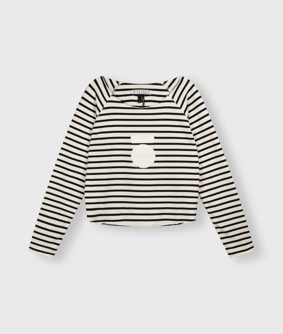 10Days cropped Icon Sweater stripes, Größe: XS