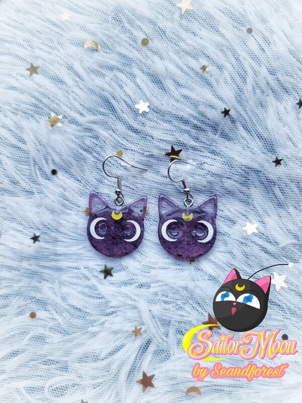 Pendientes gatos Sailor Moon