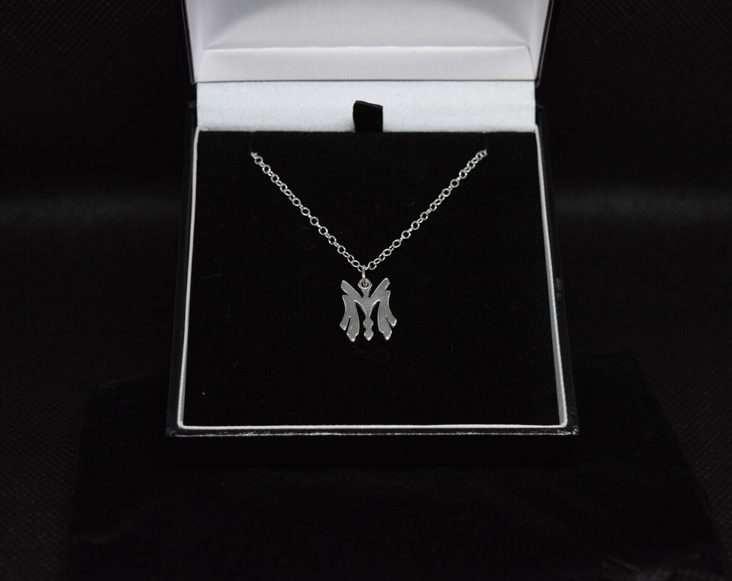 Silver Letter M Necklace
