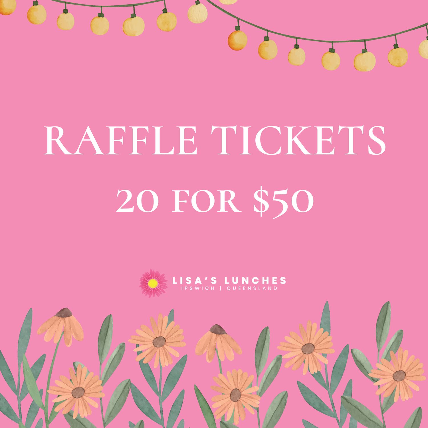 Tea Party Multi-Draw Raffle Tickets 20 for $50