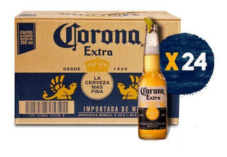 Cerveza corona x 24 unidades botella 330