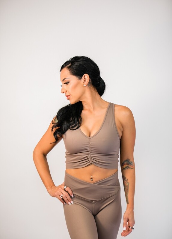 Huntress Brown V-cut Leggings