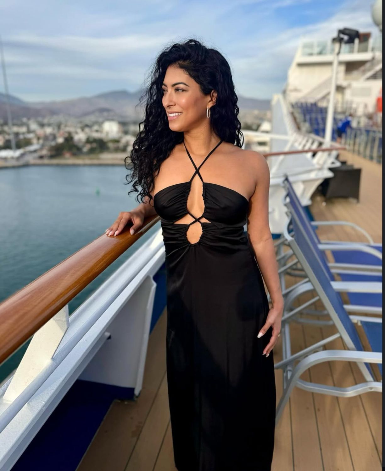 Black Stretch Sateen Dress