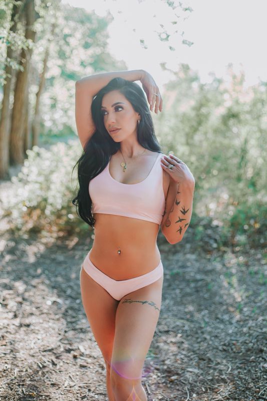 Baby Pink metallic top